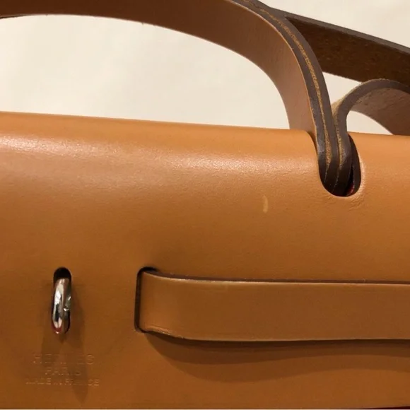 π§‘2X HPπ§‘ Hermes Red/Orange Canvas Herbag SKU #883269 (Gently Used) - Picture 9 of 16